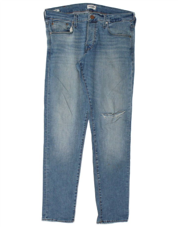 JACK & JONES Herre GLENN Slim Jeans W33 L32 Blå Bomuld