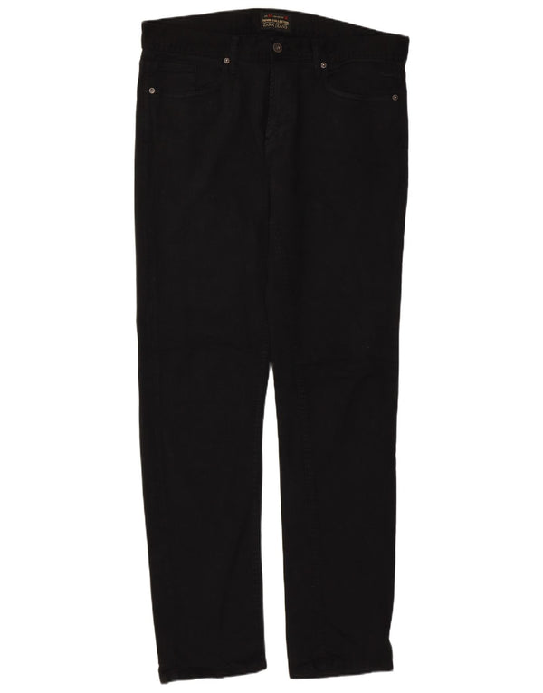 Zara Herre Slim Jeans W34 L33 Sort Bomuld