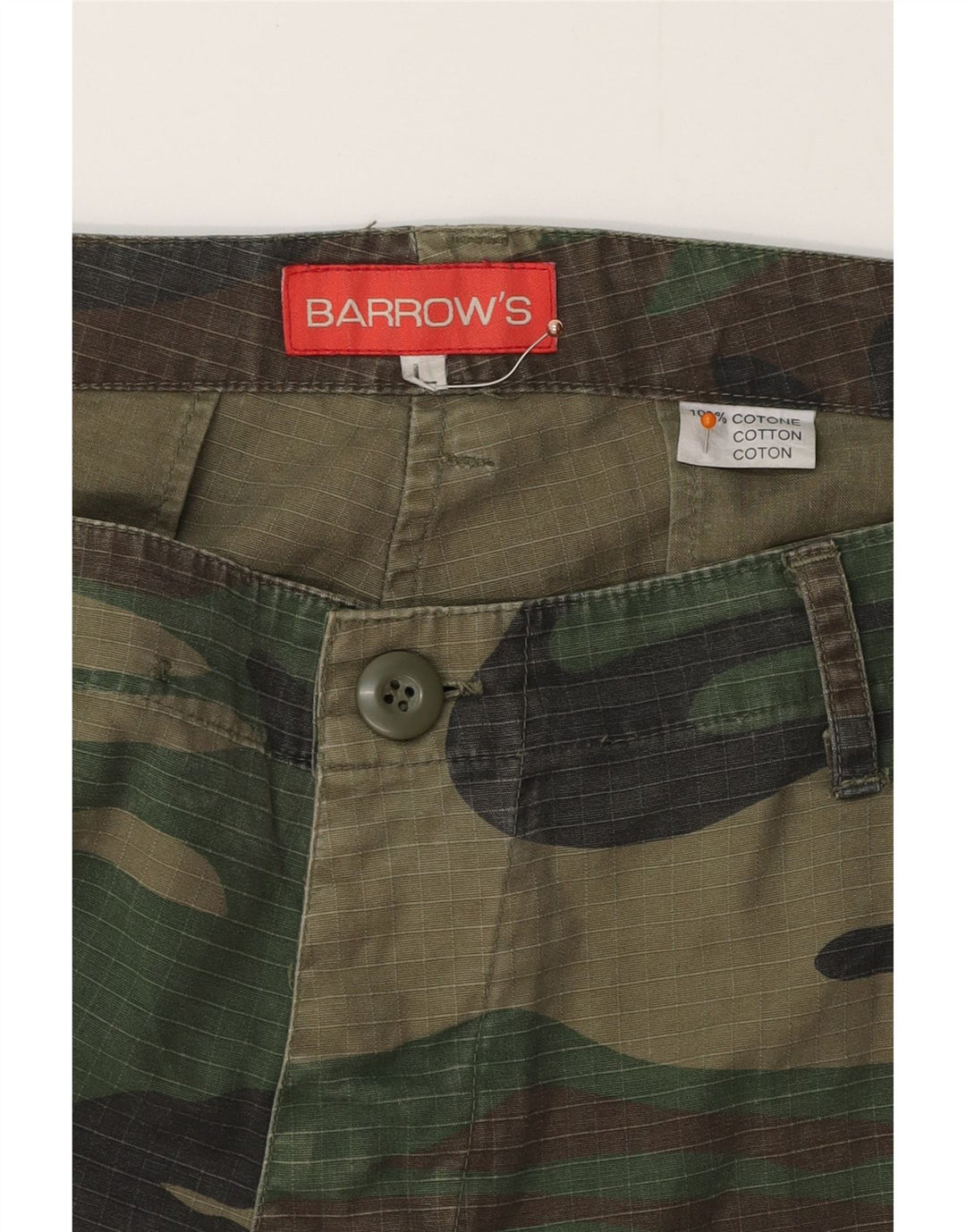 BARROW'S Straight Cargo Bukser til mænd Large W36 L34 Khaki Camouflage
