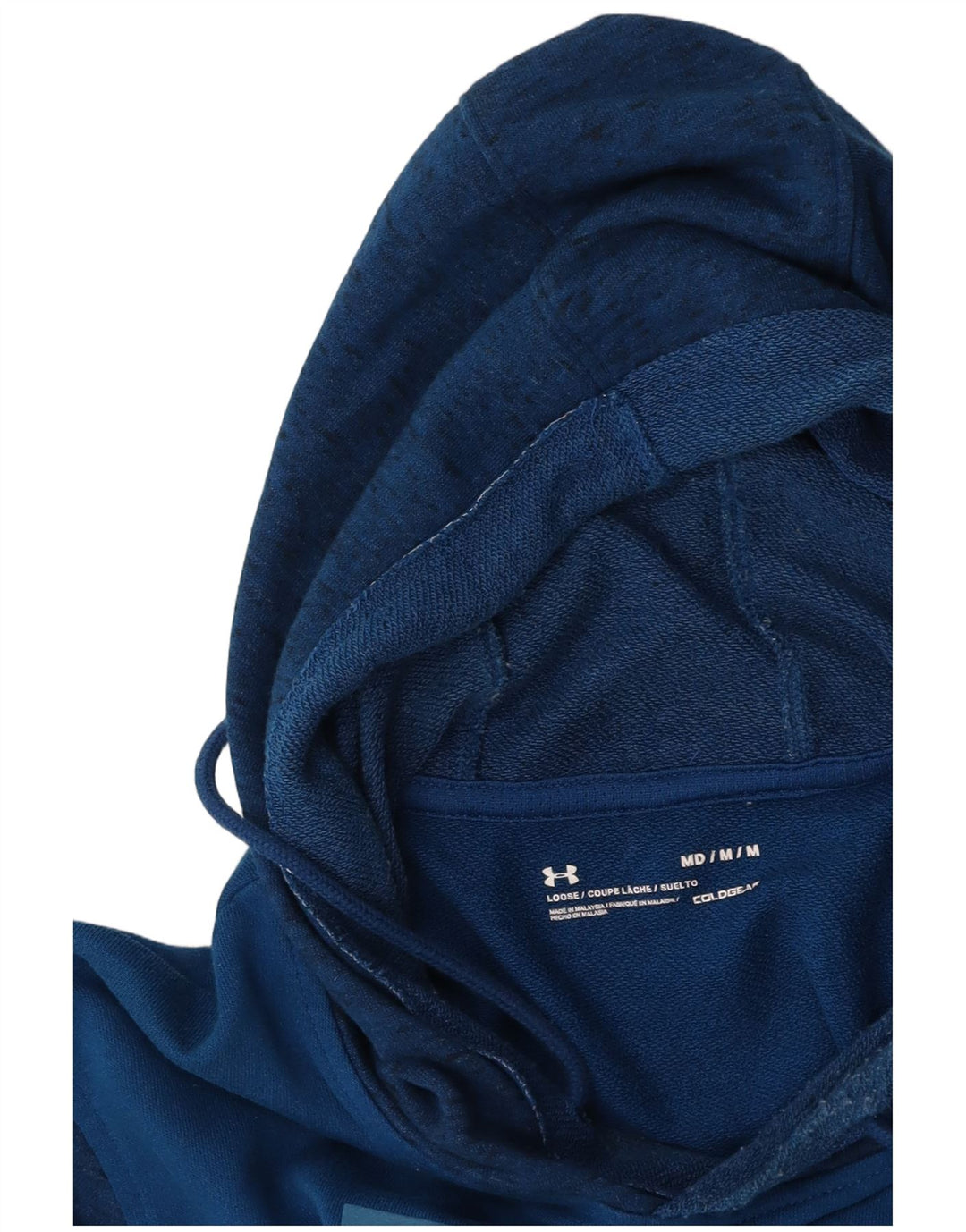 UNDER ARMOR Herre Cold Gear Grafisk hættetrøje Jumper Medium Blue Flecked