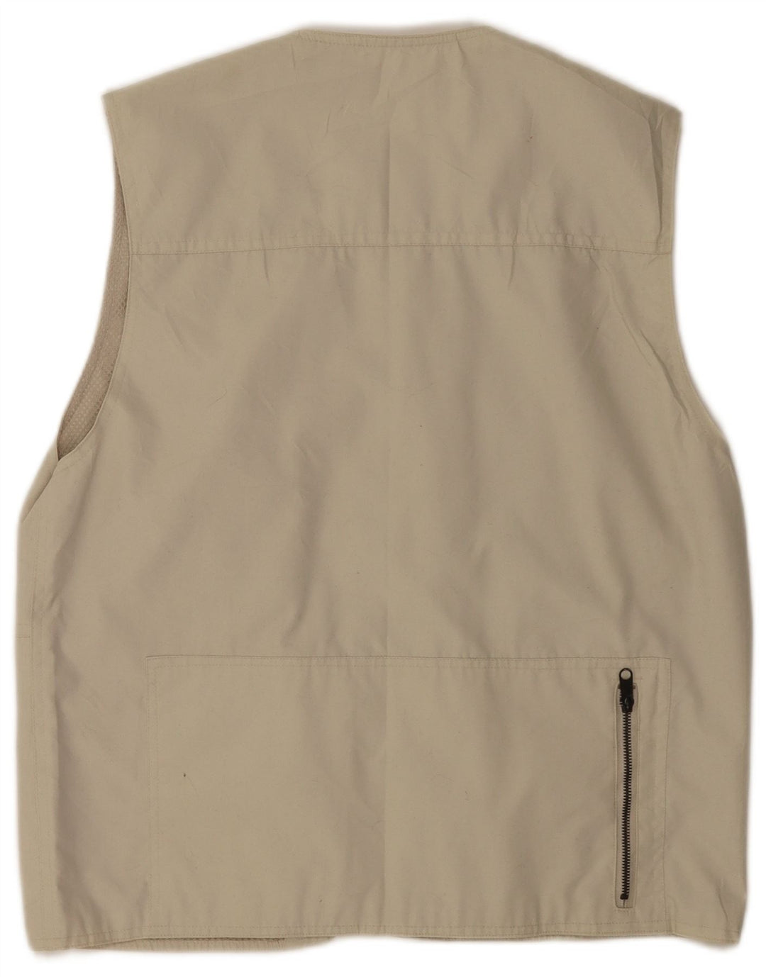 Vintage Herre Utility Gilet UK 40 Large Beige