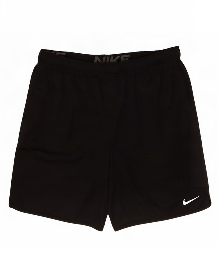 Nike Herre Dri Fit sportsshorts, store sorte polyester