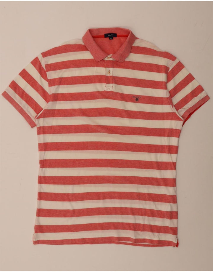 Gant Polo Shirt til mænd 3XL rødstribet bomuld