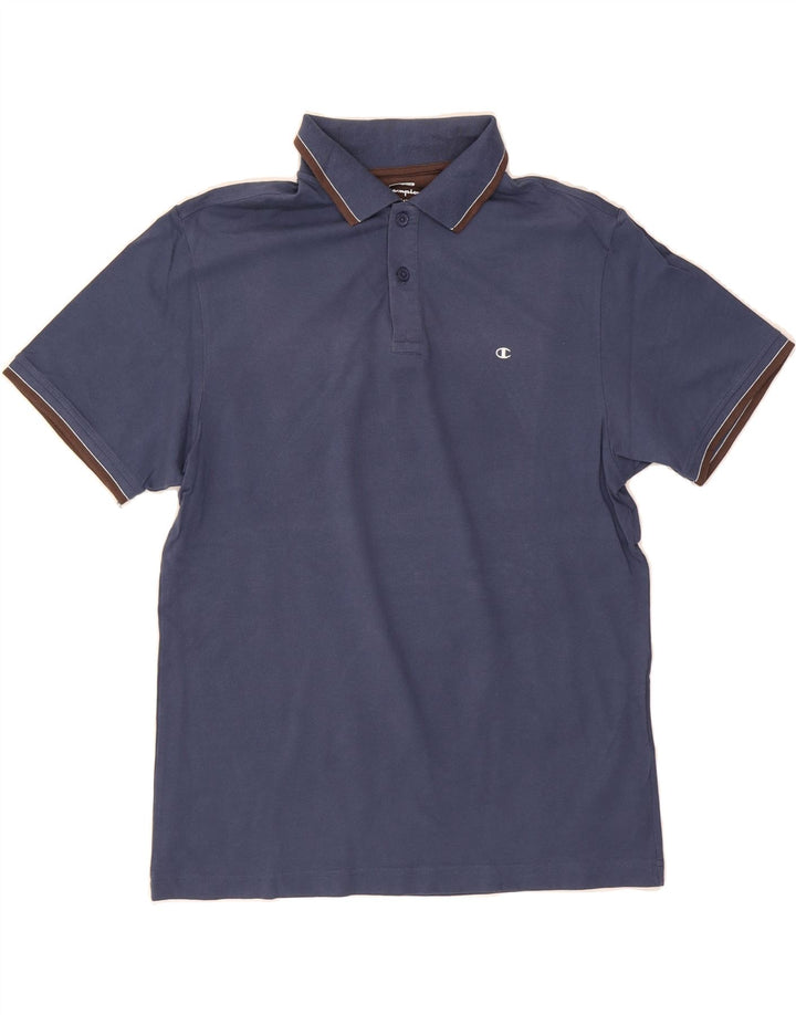CHAMPION Mens Easy Fit Polo Shirt Large Navy Blue Cotton Vintage Champion and Second-Hand Champion from Messina Hembry 