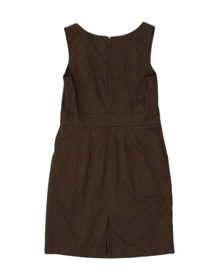 MOSSIMO Womens Sleeveless Sheath Dress UK 10 Small Khaki Cotton Vintage Mossimo and Second-Hand Mossimo from Messina Hembry 
