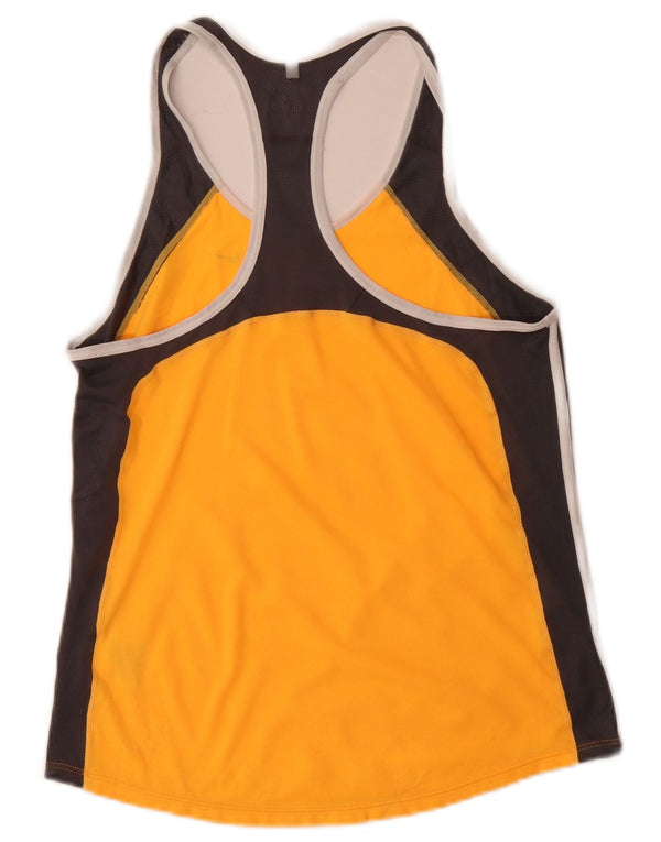 Nike Dame Dri Fit Vest Top UK 12 Medium Gul Colourblock Polyester
