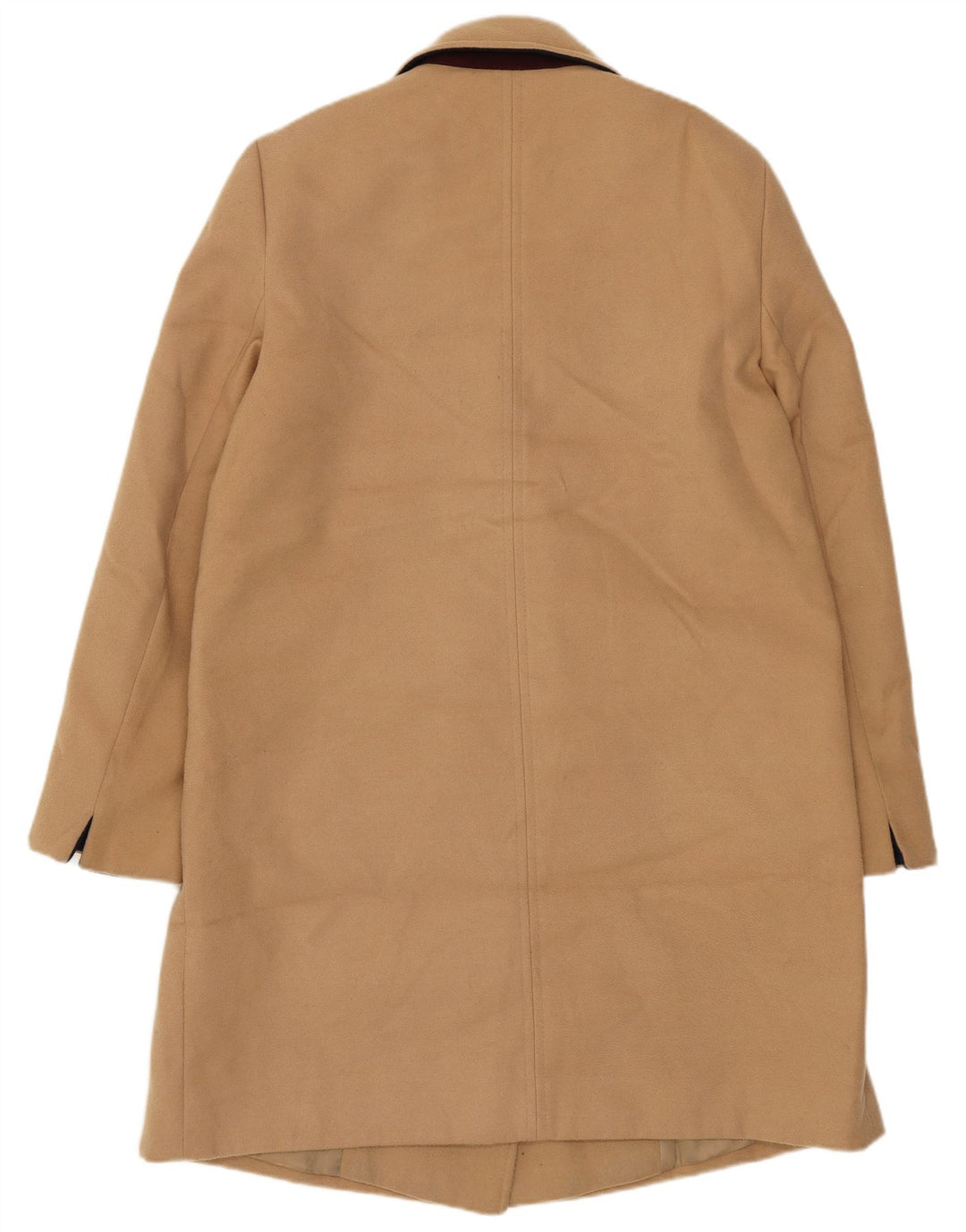 Topshop Dame Overfrakke UK 10 Small Beige Polyester