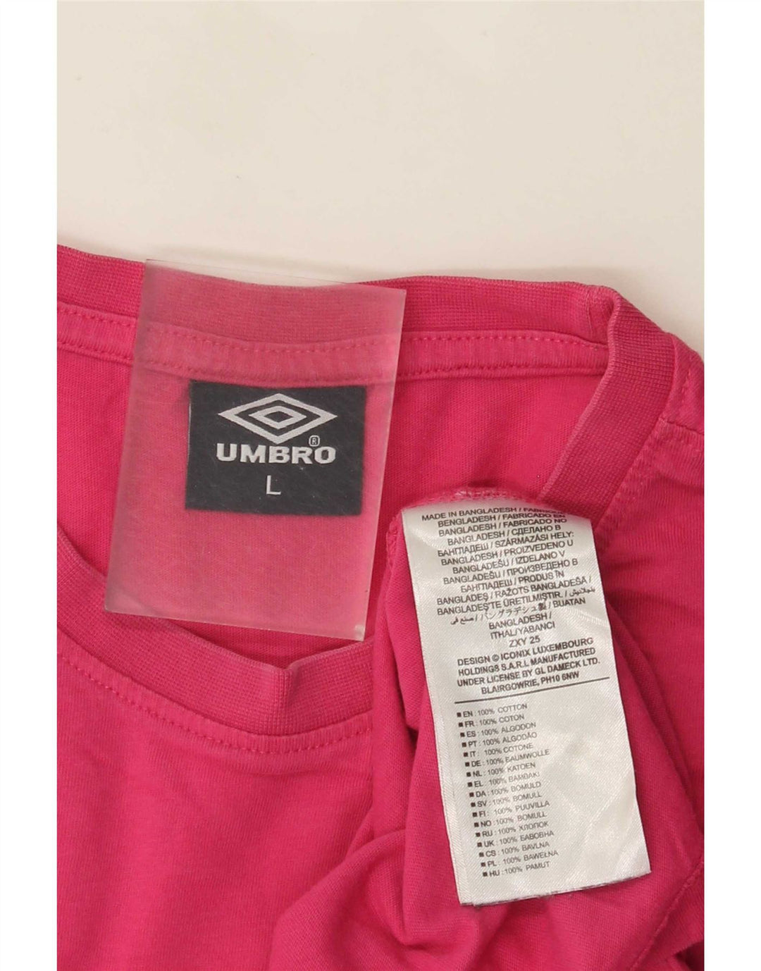 Umbro Herre Grafisk T-Shirt Top Stor Pink Bomuld