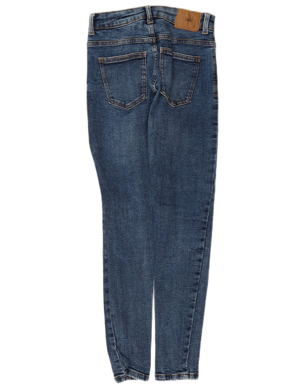 Zara Dame Skinny Jeans EU 34 2XS W24 L28 Blå Bomuld