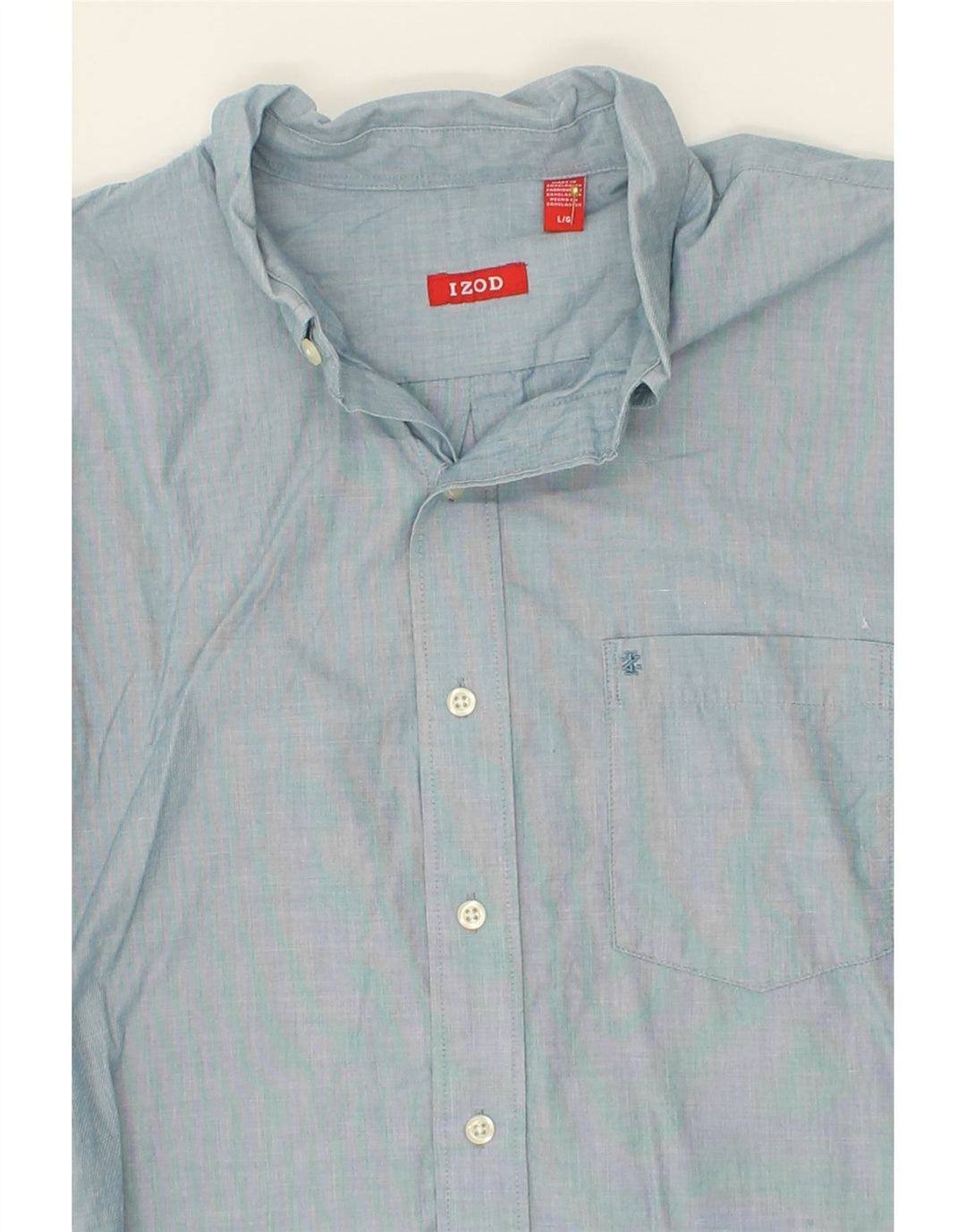 IZOD Mens Shirt Large Blue Cotton Vintage Izod and Second-Hand Izod from Messina Hembry 