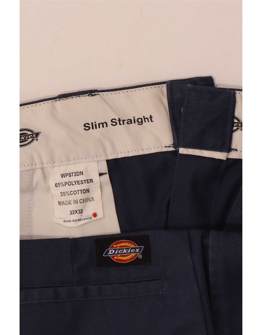 Dickies Herre Slim Straight Chino Bukser W32 L32 Marineblå Polyester