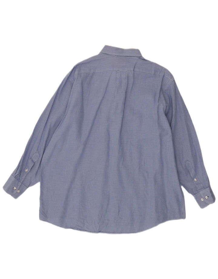 Izod Herre ternet skjorte med normal pasform størrelse 17 XL Blå Houndstooth Bomuld
