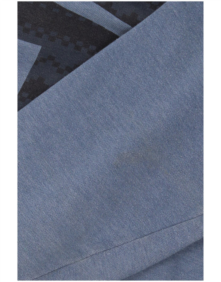 Helly Hansen Grafisk hættetrøje til mænd Stor blå bomuld