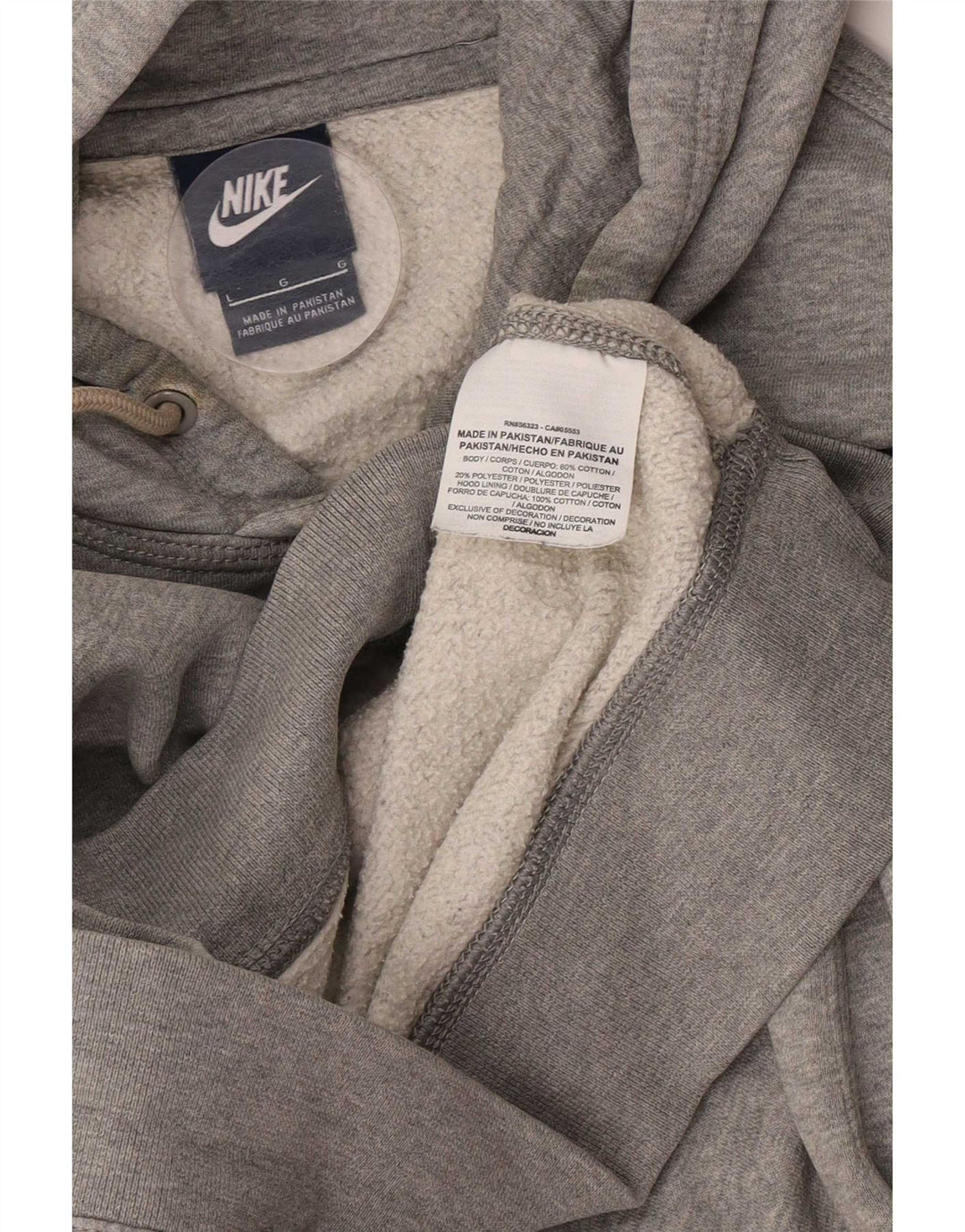 Nike Herre hættetrøje Jumper Large Grå Flecked Bomuld