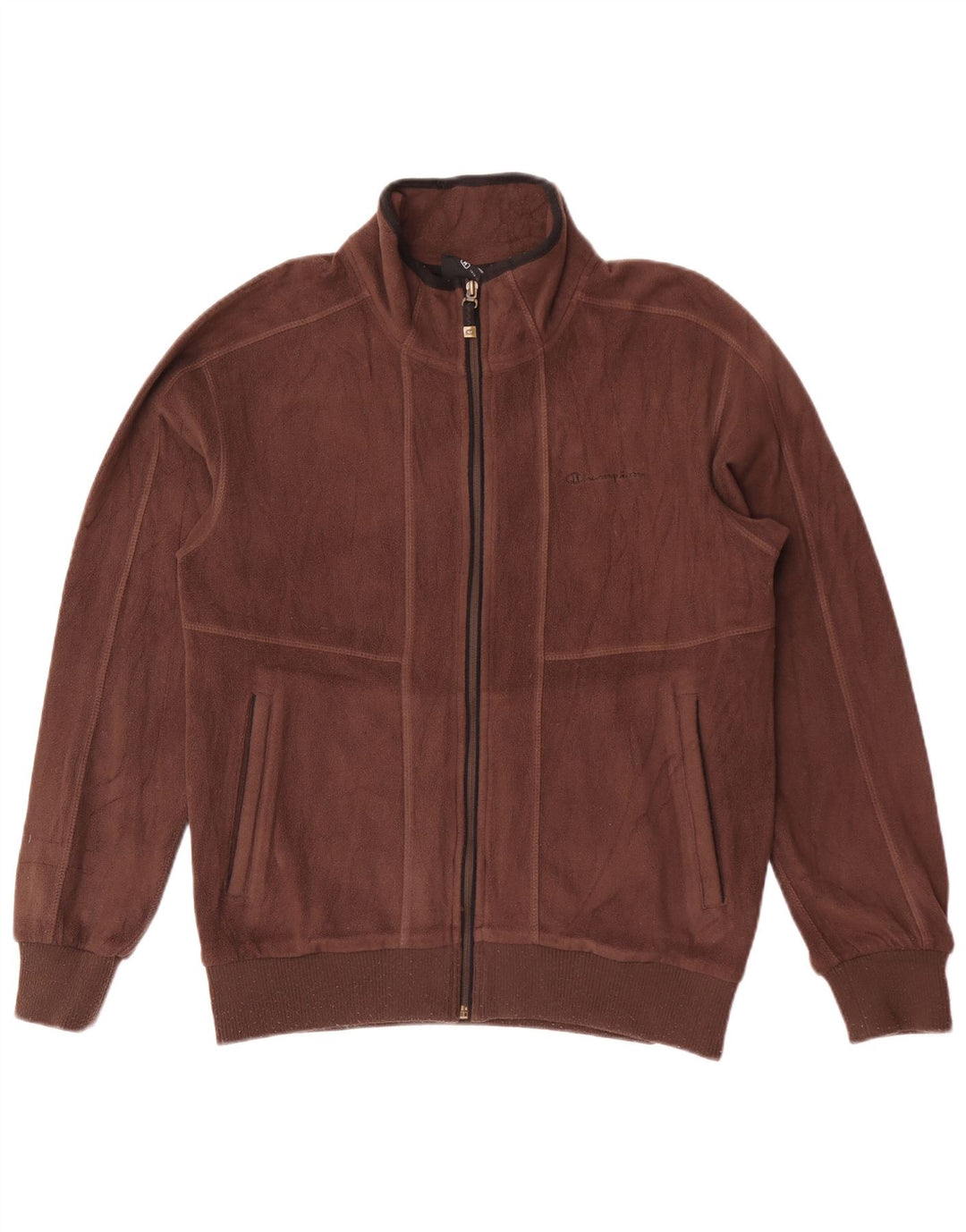 Champion Herre Fleecejakke UK 38 Medium Brun Polyester Sports