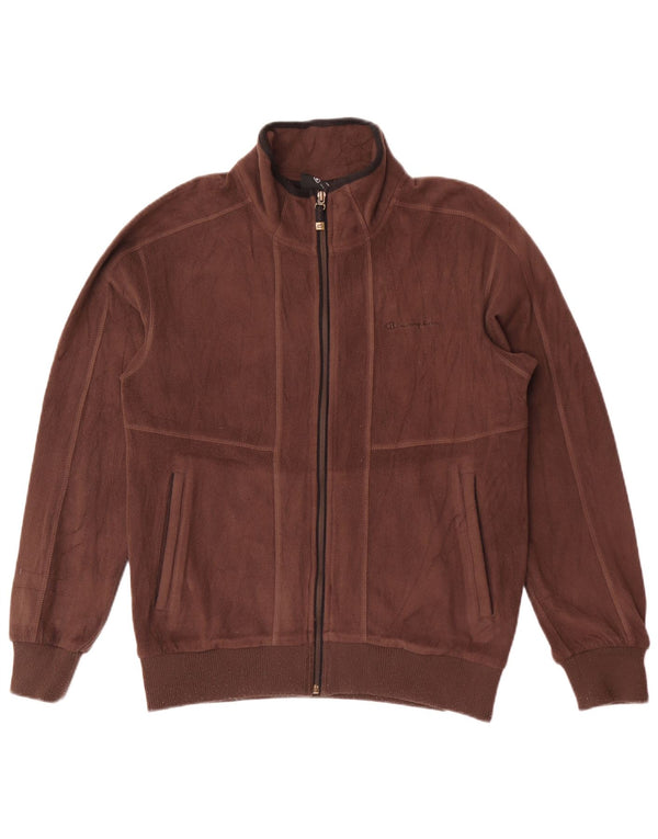 Champion Herre Fleecejakke UK 38 Medium Brun Polyester Sports