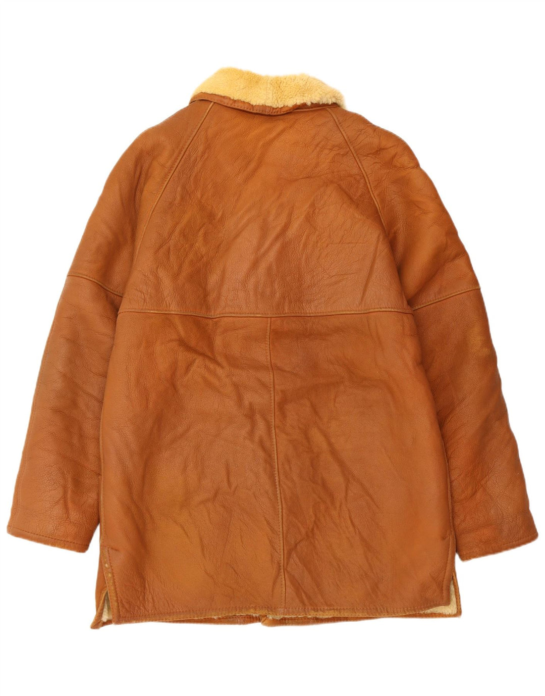 MABRUN Herre Shearling Jacket UK 36 Lille brunt læder