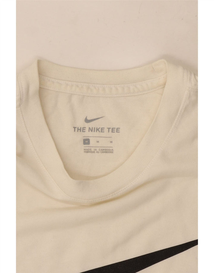 Nike grafisk t-shirt til mænd, medium hvid bomuld