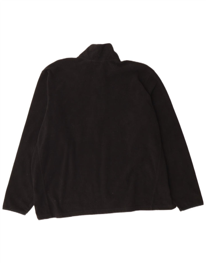 Eddie Bauer herre lynlås hals fleece jumper 2XL sort polyester