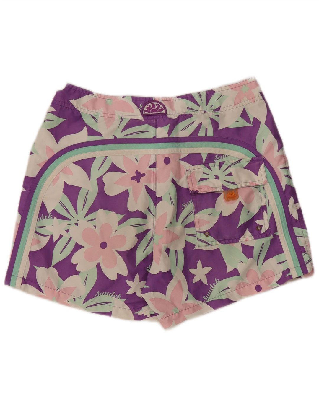 SUNDEK Svømmeshorts til kvinder UK 14 Medium Lilla Floral Polyester