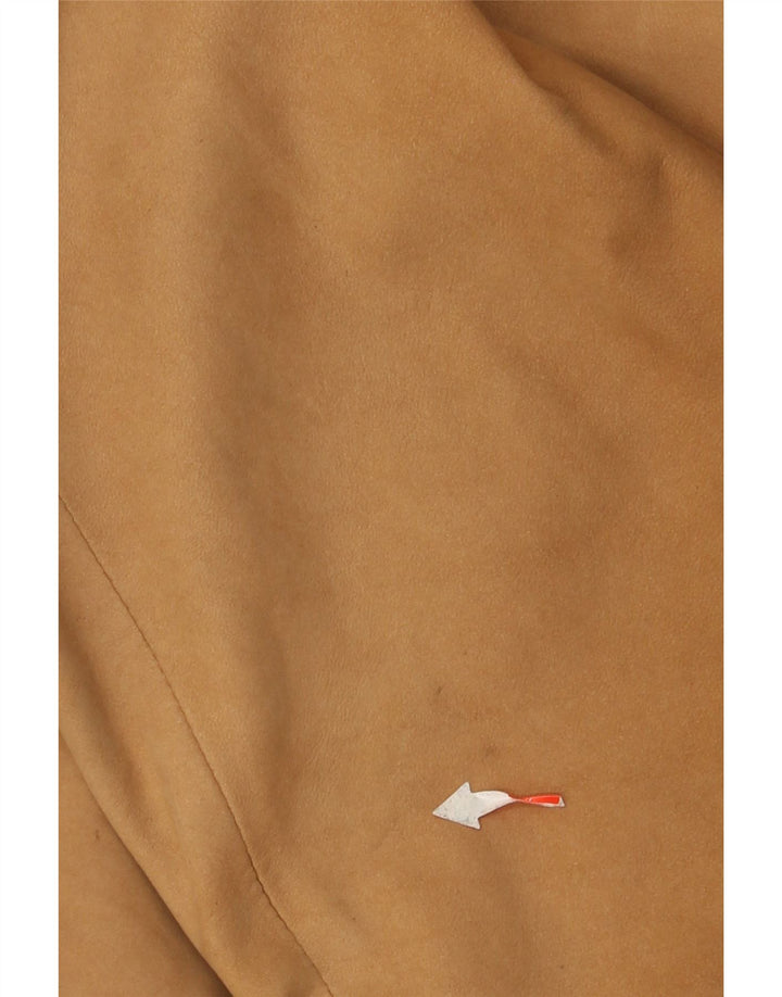 Toni Mir Herre Ruskind Bomber Jacket UK 42 XL Brun Læder