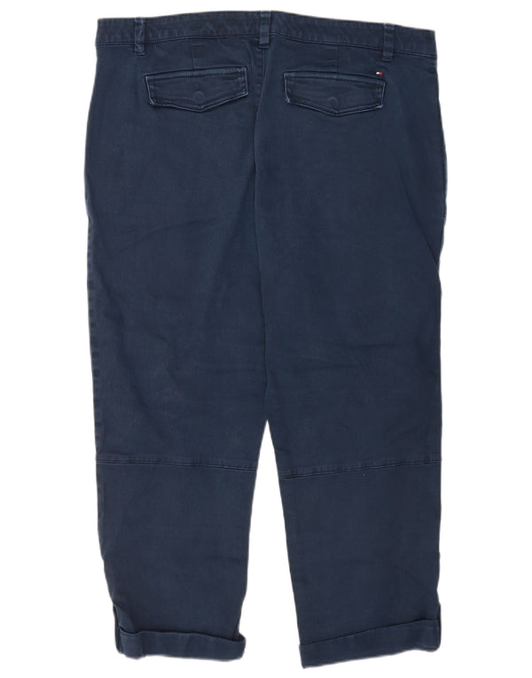 Tommy Hilfiger højtaljede cropped bukser til kvinder US 18 2XL W38 L24 Navy Bl