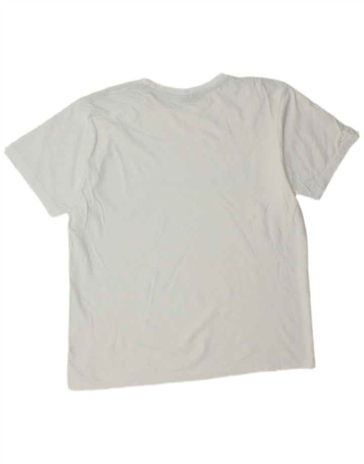 Champion Herre Grafisk T-Shirt Top Stor Hvid