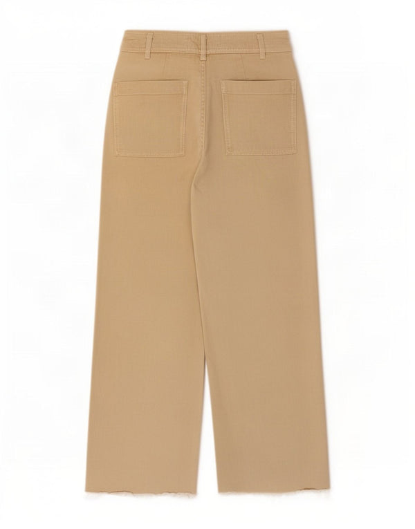 Zara Womens The Marine High Rise Straight Jeans EU 36 XS W26 L28 Beige