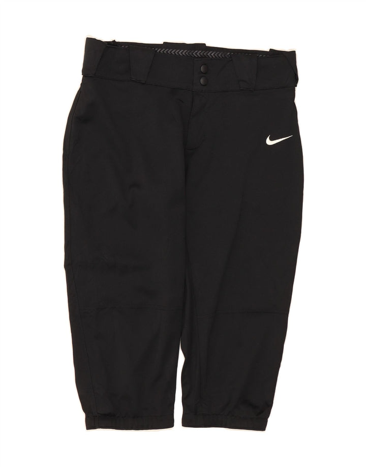 NIKE Womens Slim Capri Trousers Medium W30 L18 Black Polyester Vintage Nike and Second-Hand Nike from Messina Hembry 