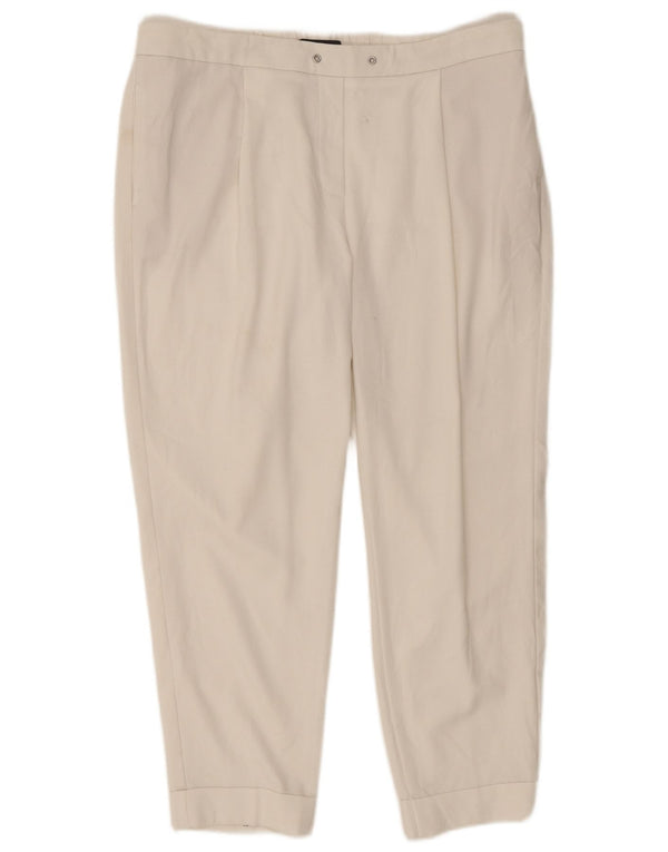 Marks & Spencer koniske cropped bukser til kvinder UK16 Large W34 L25 White