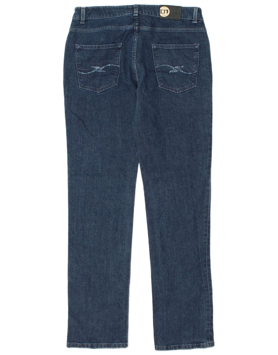 TRUSSARDI Lige jeans til kvinder W31 L33 Marineblå bomuld