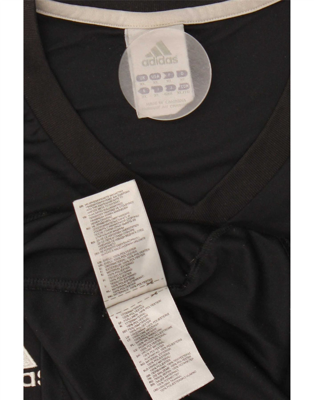 Adidas Herre T-Shirt Top XL Sort Polyester