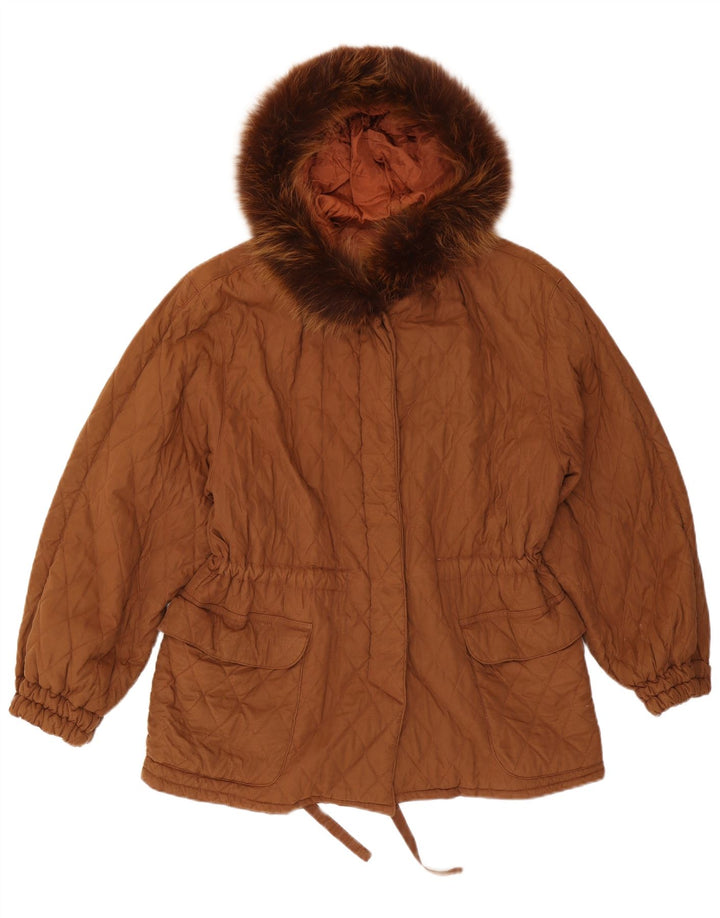 Ileana Zara Dame Oversized Hættejakke IT 40 Lille Brun