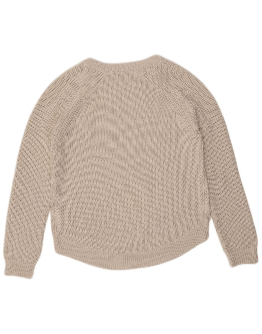 GUESS Womens Oversized Boat Neck Jumper Sweater UK 6 Small White Bomuld