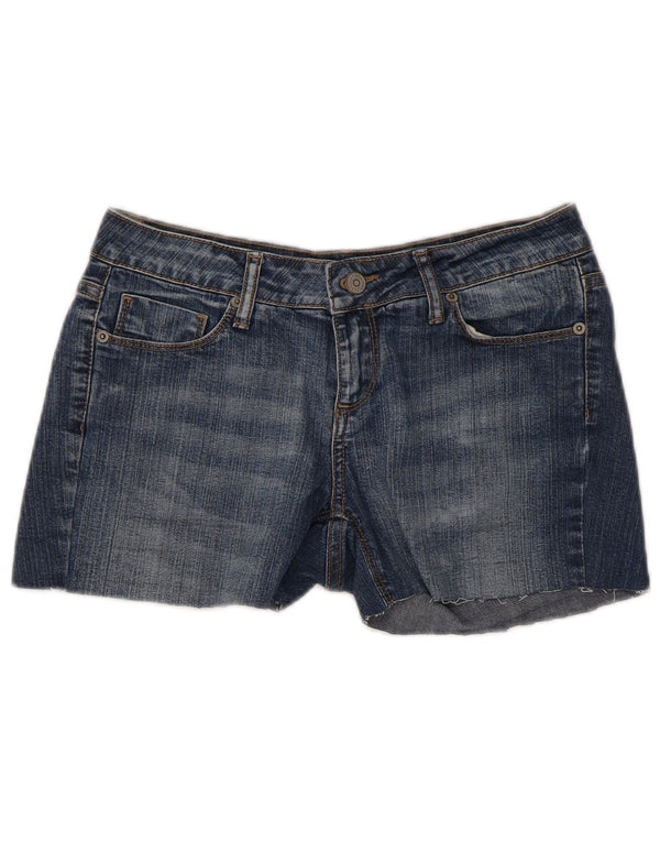 Zara Dame Denim Shorts EU 34 2XS W24 Blå