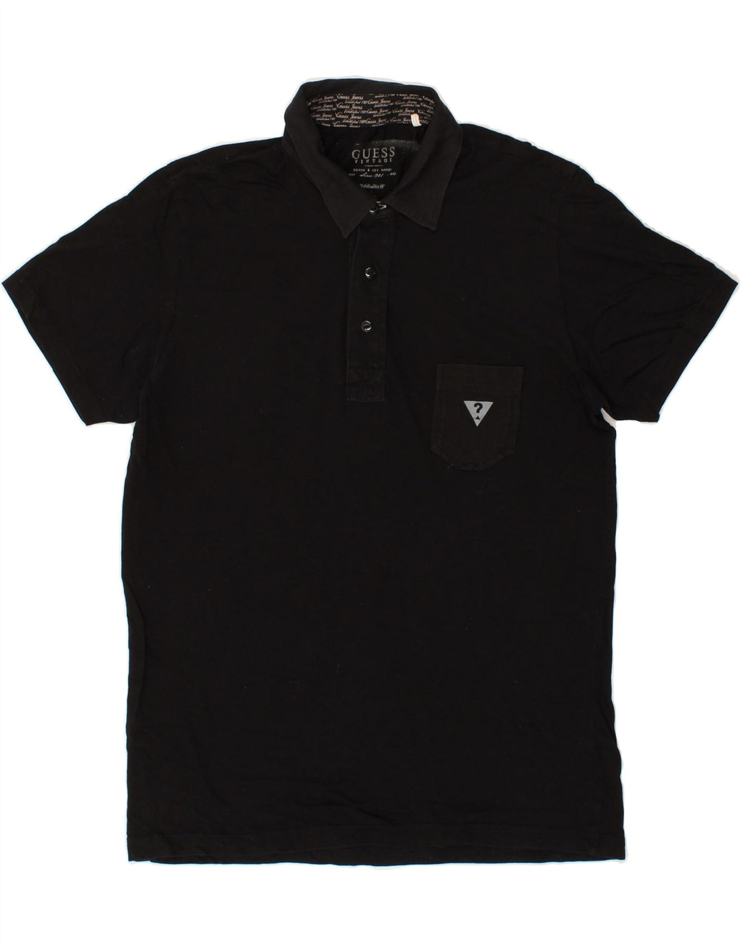 GUESS Grafisk poloshirt til mænd, stor sort