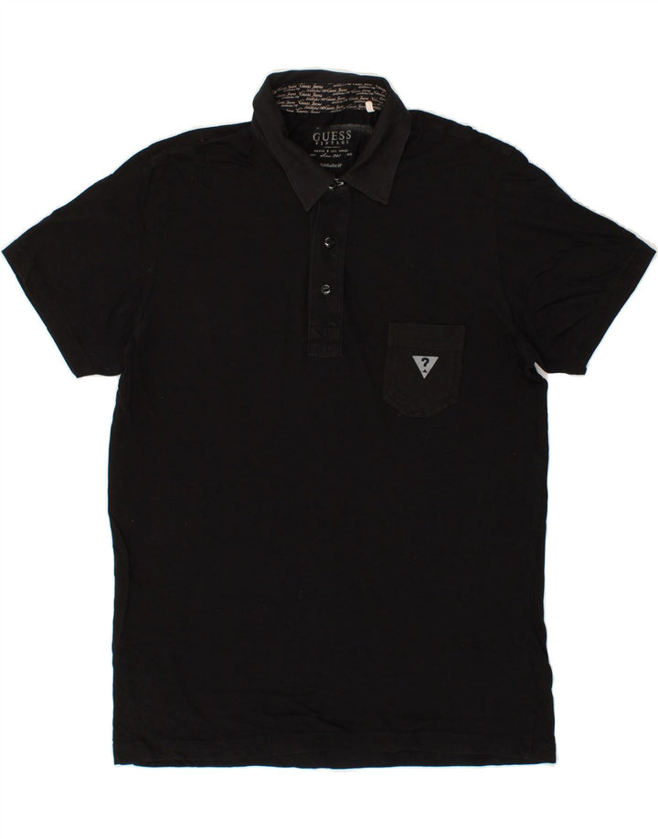 GUESS Grafisk poloshirt til mænd, stor sort