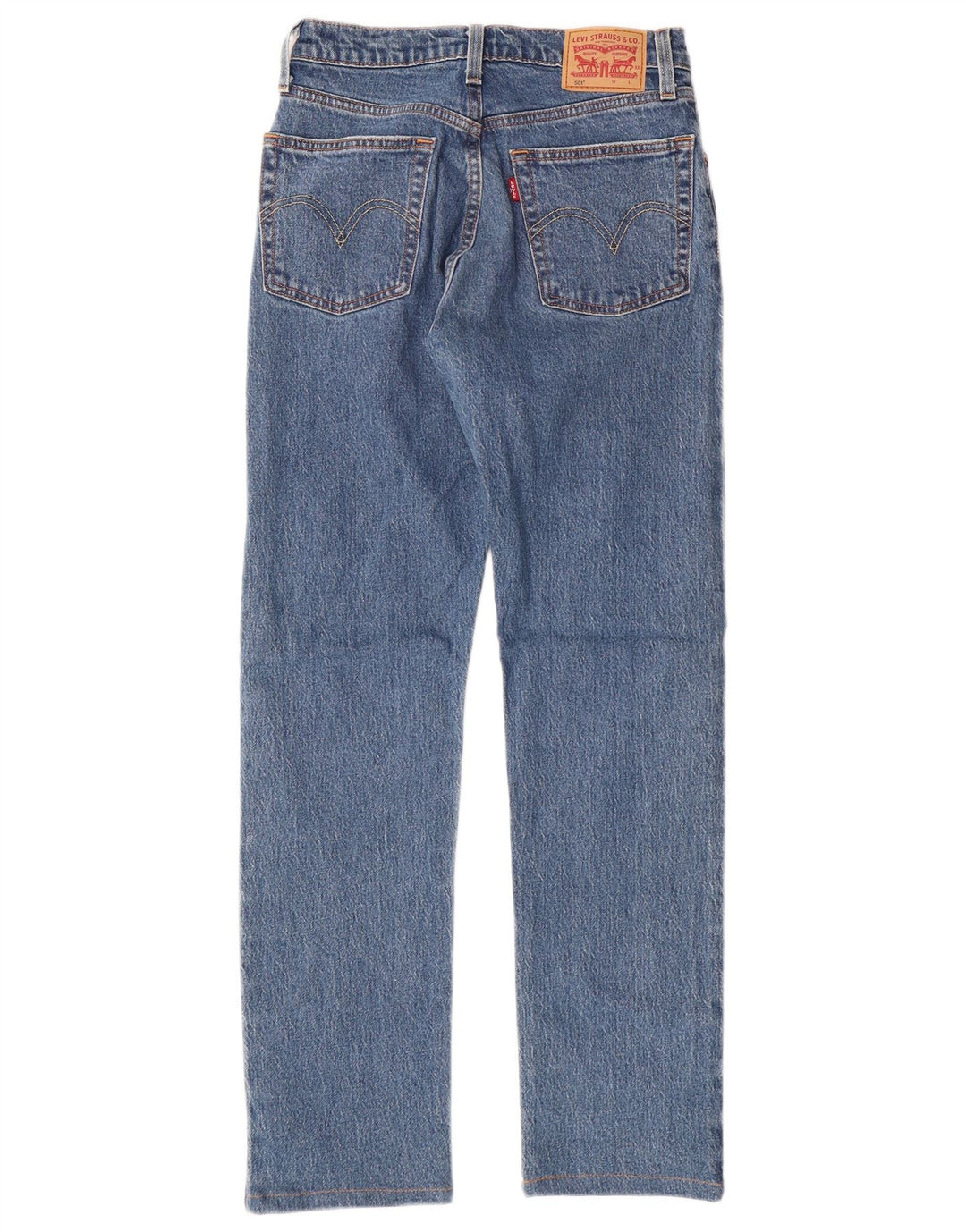 LEVI'S Dame 501 Straight Jeans W24 L28 Blå Bomuld