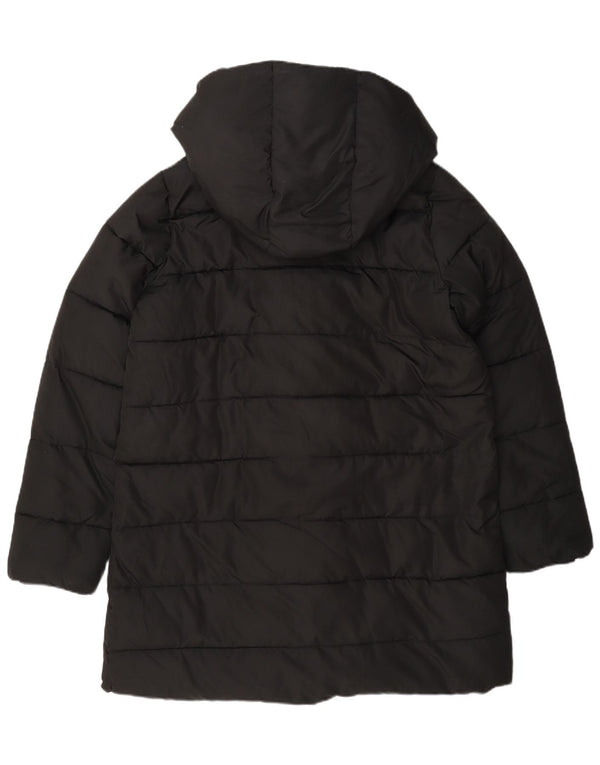 Hobbs Dame Hætte Polstret Frakke UK 12 Medium Sort Polyester
