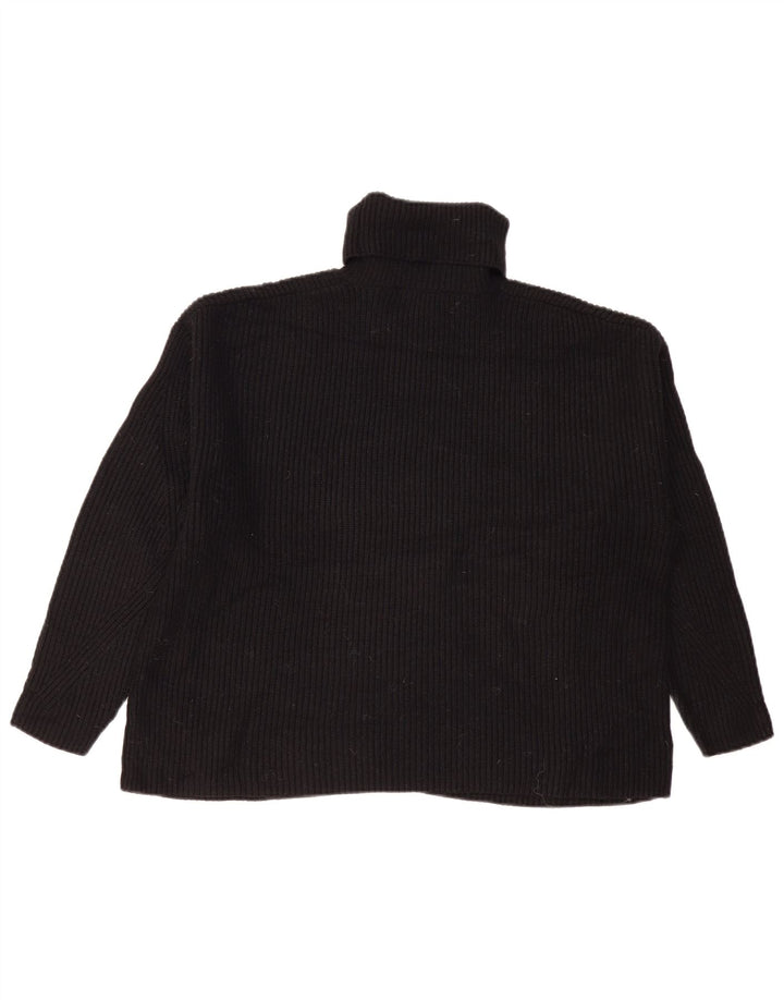 Marks & Spencer Dame Oversized Roll Neck sweater UK 16 Large Black