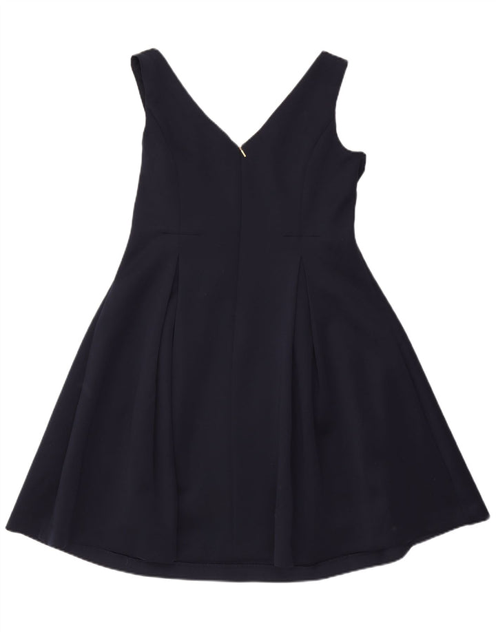 Dkny Dame Ærmeløs A-Line Kjole US 14 XL Navy Blue Polyester