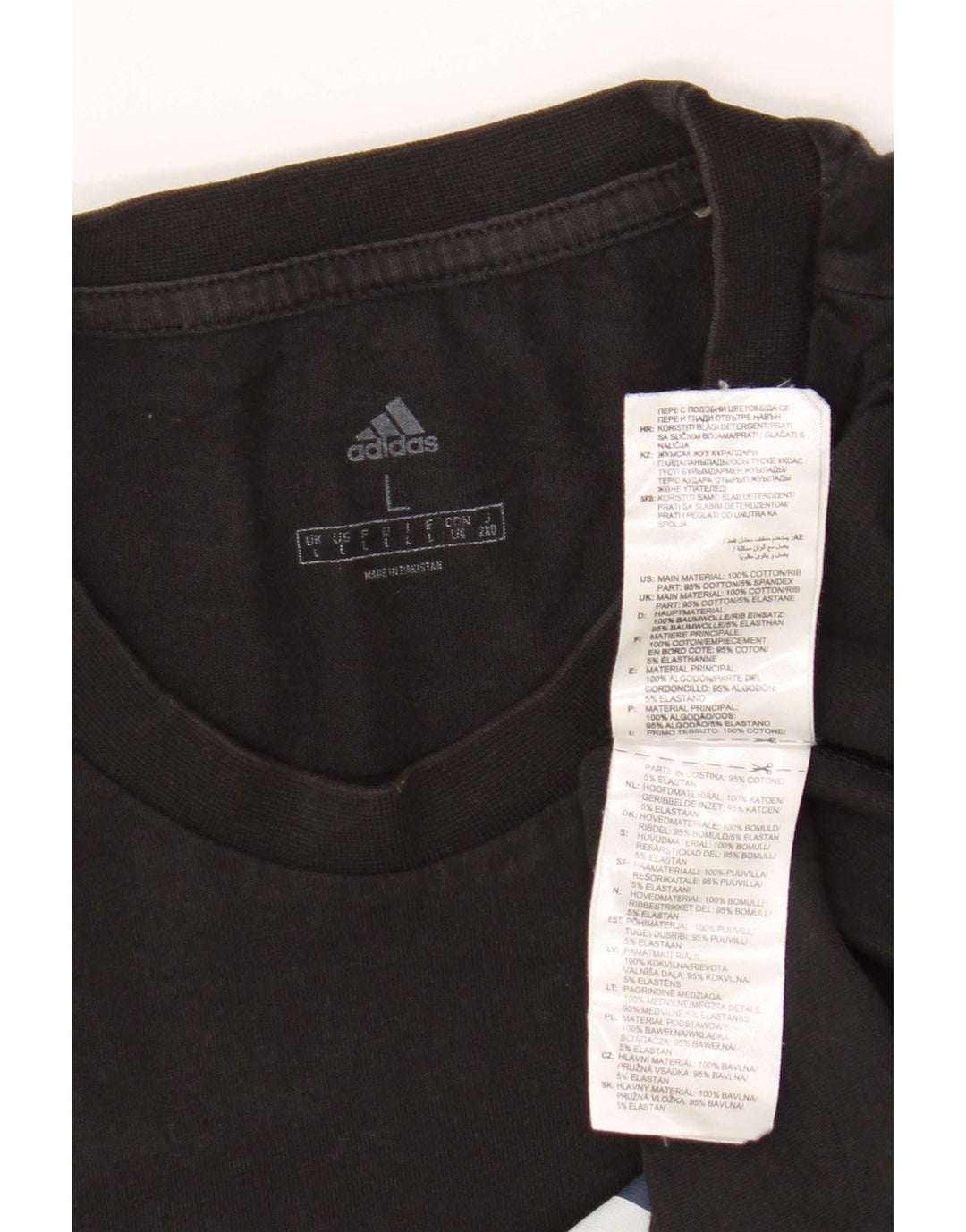 Adidas Grafisk T-shirt top til mænd, stor sort bomuld