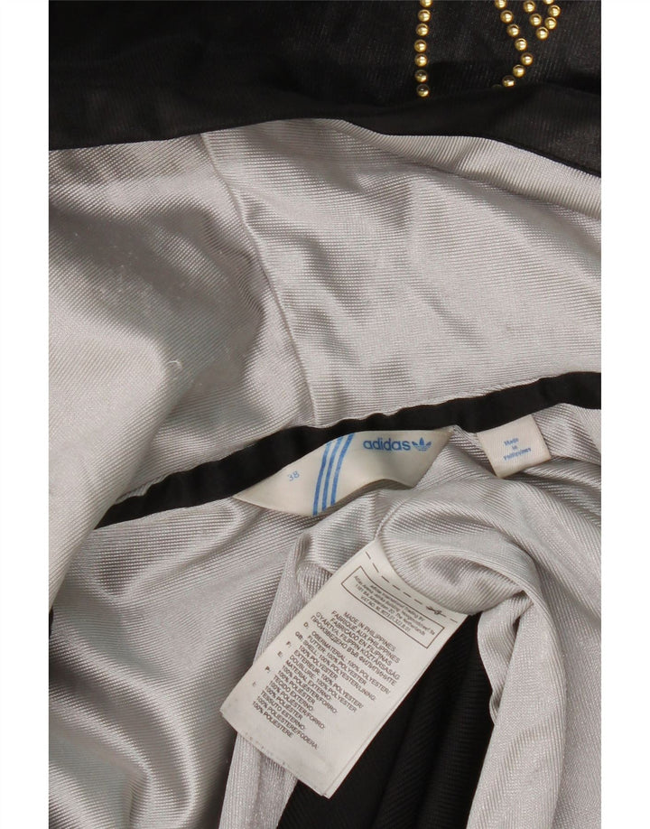 ADIDAS Womens Zip Hoodie Sweater EU 38 Medium Black Polyester Vintage Adidas and Second-Hand Adidas from Messina Hembry 