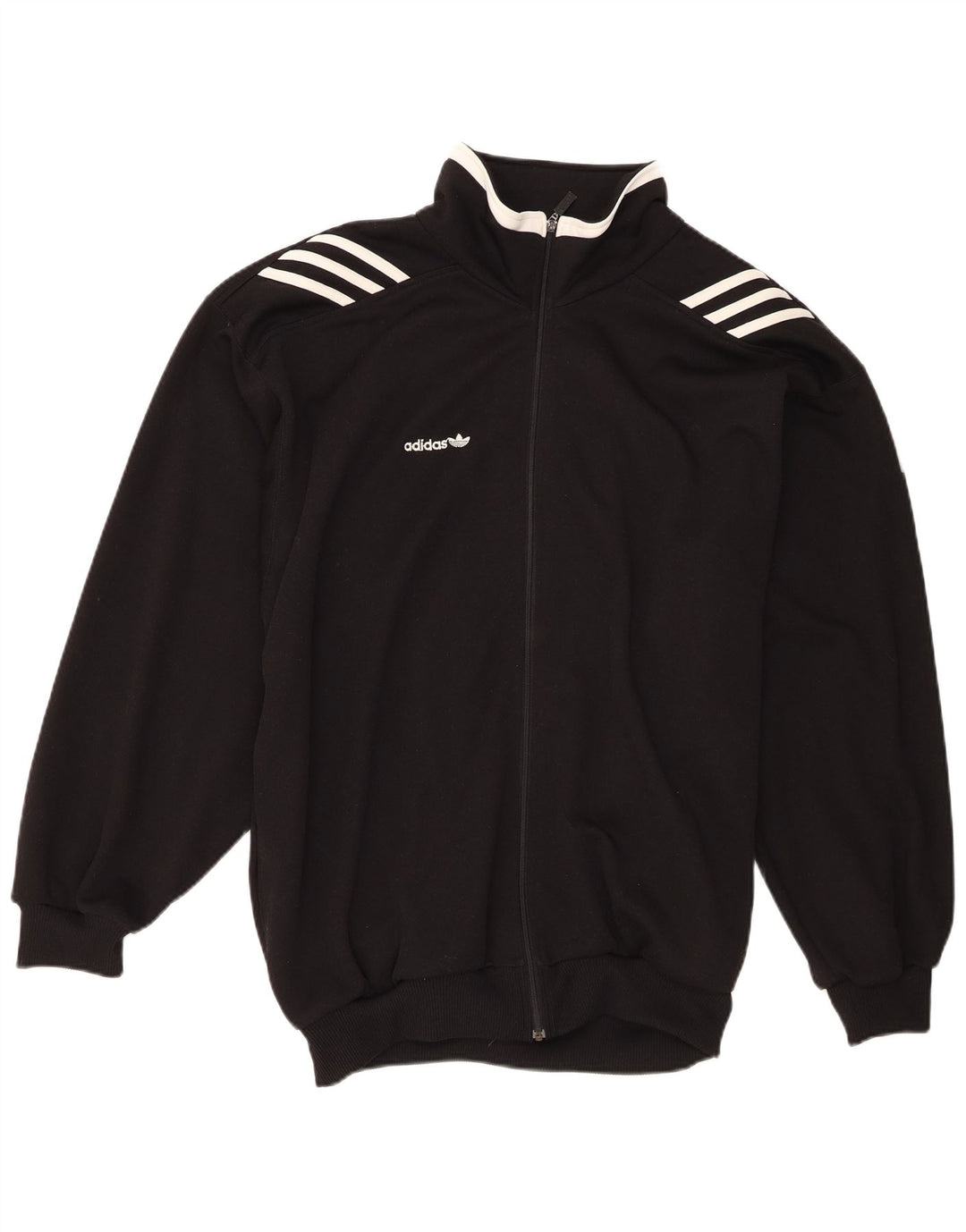 Adidas Herre Træningsjakke Topjakke UK 48/50 XL Sort Polyester