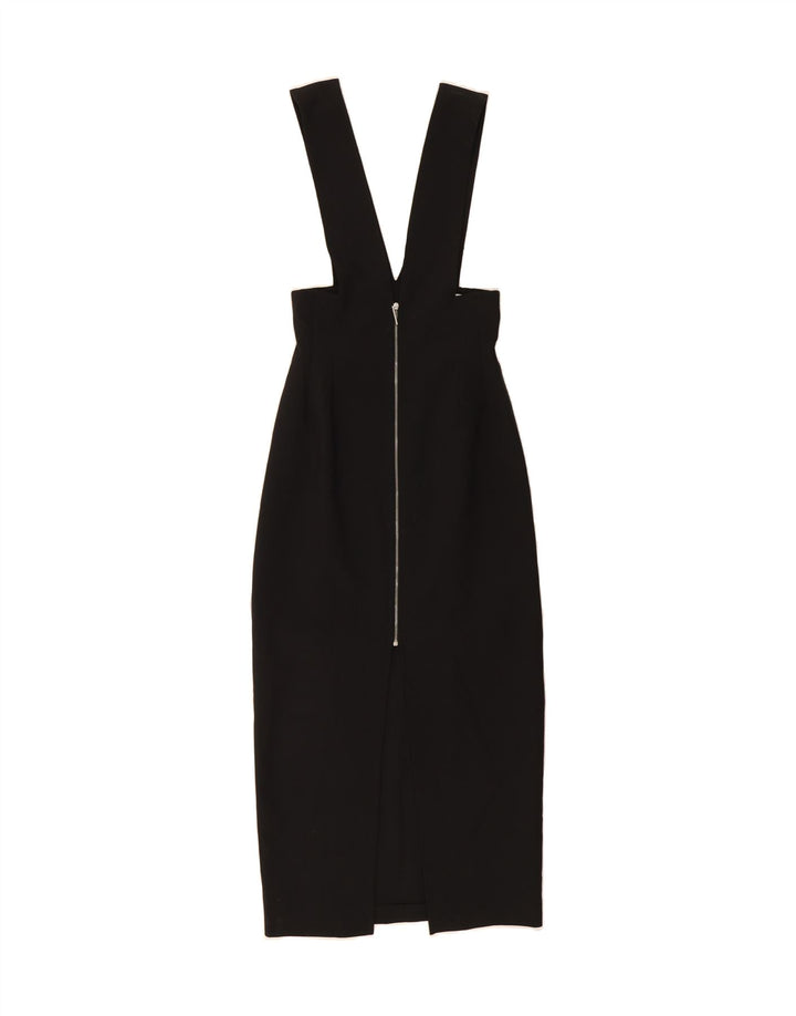 YESSICA Womens Pinafore Dress UK 10 Small  Black Polyester Vintage Yessica and Second-Hand Yessica from Messina Hembry 