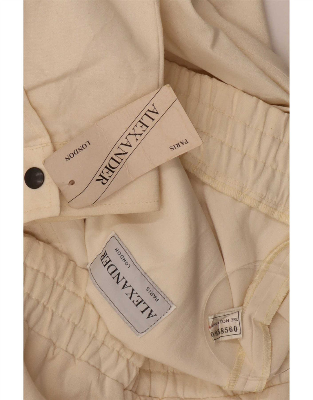 Alexander Herre Bomberjakke IT 54 2XL Off White Bomuld