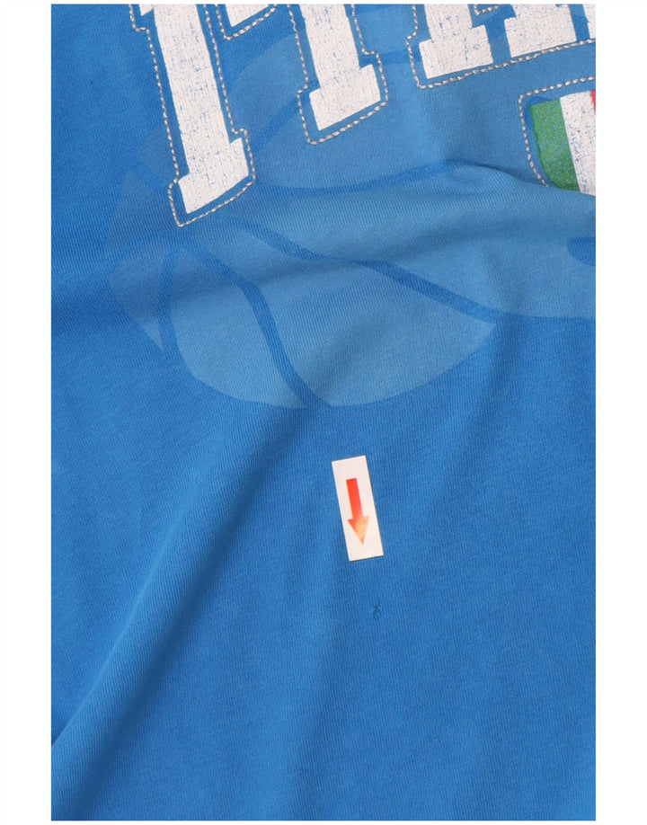 Champion Herre Italia Grafisk T-Shirt Top 2XL Blå