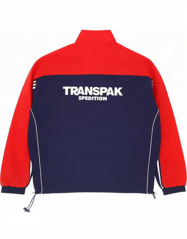 Adidas Herre Loose Fit træningsdragt topjakke UK 44/46 Stor rød farveblok