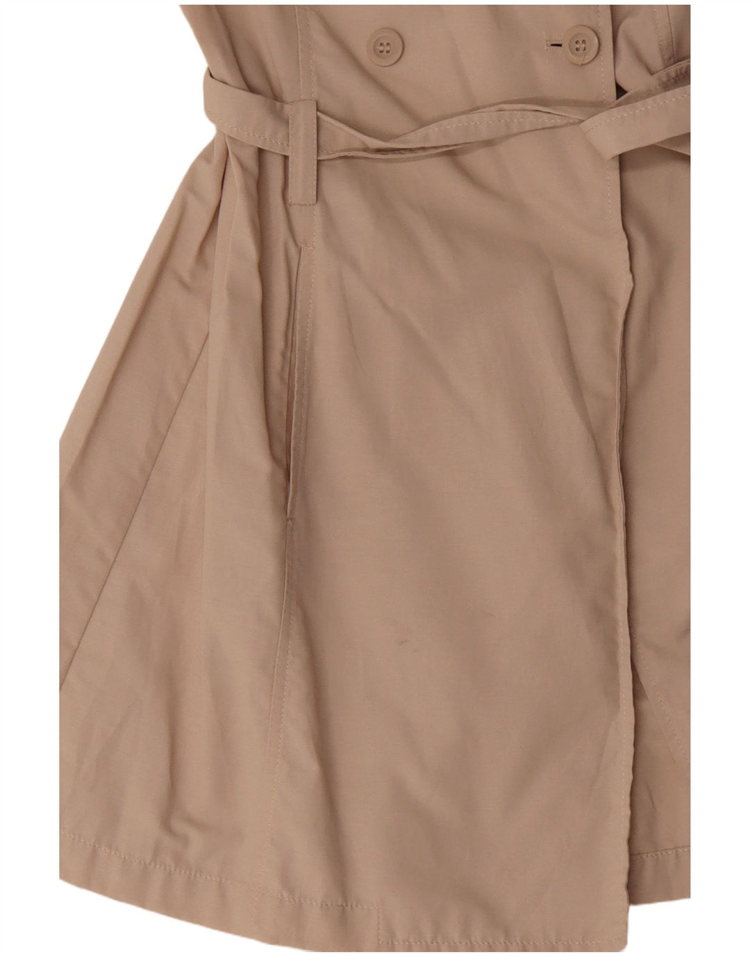 Sisley Trench Coat til kvinder IT 46 Stor Beige Bomuld