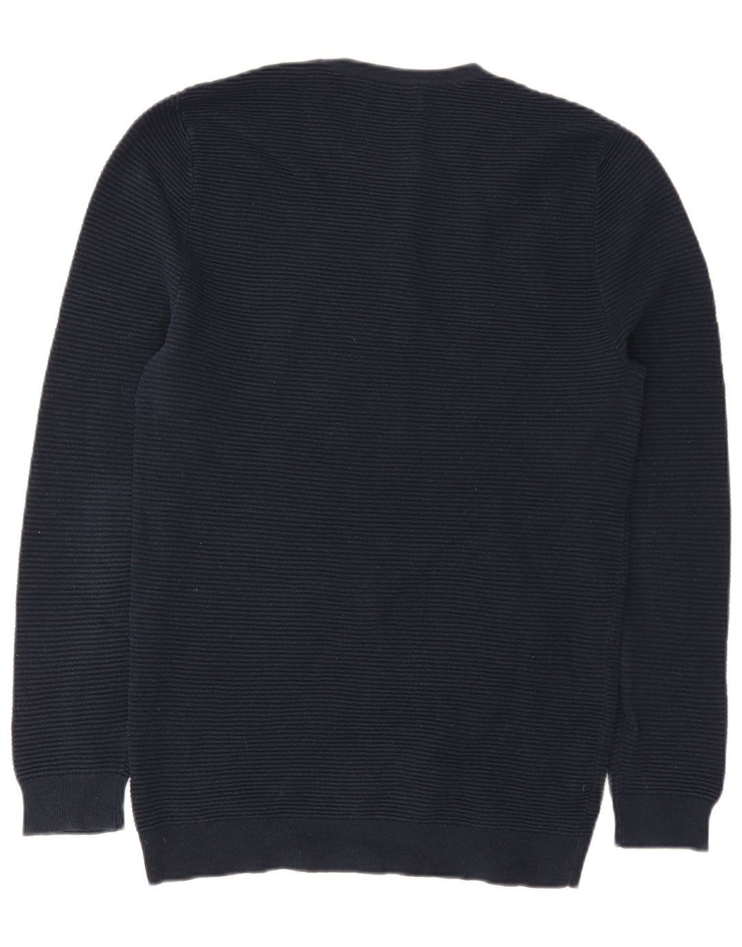 Zara Herre Crew Neck Jumper Sweater Large Navy Blue